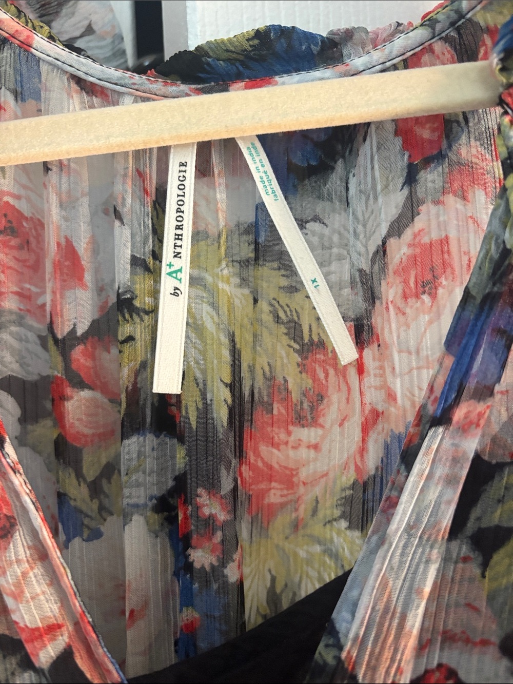 Anthropologie Floral Tiered Maxi Dress in Black Multi - Picture 2 of 3